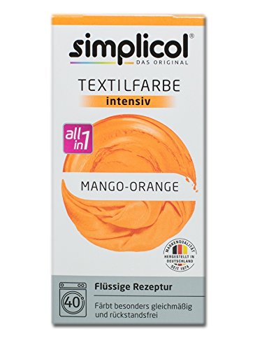 Simplicol 1802 Textilfarbe Intensiv All-in-1 flüssig, Mango-Orange (I4/14)