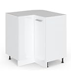 Vicco Keukenonderkast Fame-Line, Antraciet Hoogglans, 80 cm