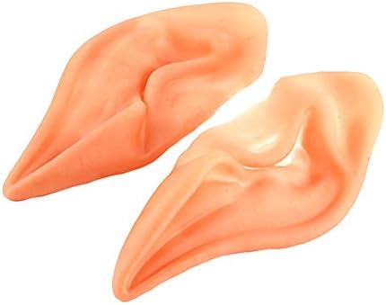 JZC Natural Skin Color Soft Latex Elf Ears Cosplay Halloween Costume Party