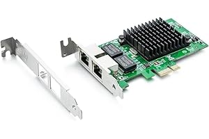 ‎10GTEK 10Gtek® Gigabit Netzwerkkarte mit Intel 82576 Chip, Kompatibel mit Intel E1G42ET, Dual RJ45 Ports, 10/100/1000Mbps Netzwerkadapter (NIC), PCI Express 2.0 X1, für Windows, Windows Server, Linux