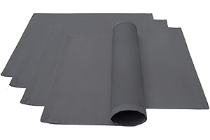 ‎LEMOS HOME Lemos-Home Platzset Tischset Platzdeckchen 4 Stück ca. 46 x 36 cm aus Baumwolle Viele Farben (Anthrazit), 46x36, Tischset 46x36