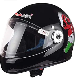 Monarch Junior Full Face Helmet for Kids from 3 to 6 Years (Black, Size-Small) Kids Helmet for Bike