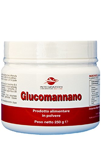 GLUCOMANNANO (Farina di Konjac) puro 100% in polvere - Contribuisce a sopprimere l'appetito e promuove la perdita di peso, barattolo da 250 g