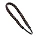 Dark Brown Synthetic Plaited Hair Elastic Headband Platted Hair Band
