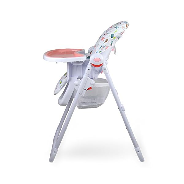 iSafe Mama Highchair - Twilight Recline Compact Padded Baby High Low Chair Complete with Double Tray & Storage Basket - Image 4