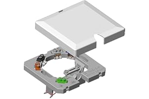 EW24 Herdanschlussdose Komfort unterputz Einbauhöhe von nur 12mm, Flache Bauweisse Ideal für hinter den Backofen, Made in Germany weiß