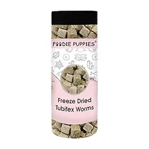 Foodie Puppies Freeze Dried Tubifex Worms - 40g, Food for All Types of Tropical, Marine Fishes and Turtles