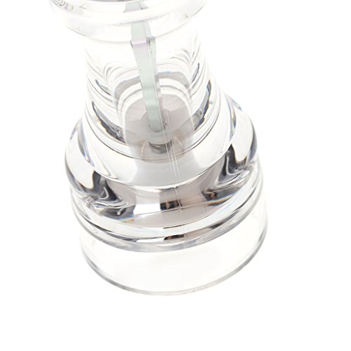 Verstellbare Edelstahl Acryl Pfeffermühle Gewürzmühle Salzstreuer Mühle – Rose Red, 7 Inch - 7
