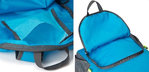 Hosaire 1 Stück Backpack Fahrradrucksäcke Nylon Wasserdicht Faltbar Rucksack für Outdoor Wandern Camping,Reise Bergsteigen Tasche - 8