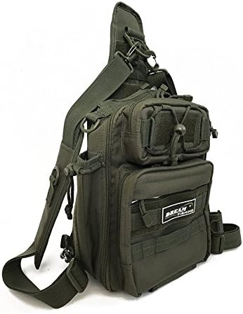 Outdoor Multifunctional Fishing Tackle Bag Water-Resistant Sided Waist Shoulder Carry Strap Storage Pack Sling Bag Fishing Sport Gear Hiking Climbing 1046