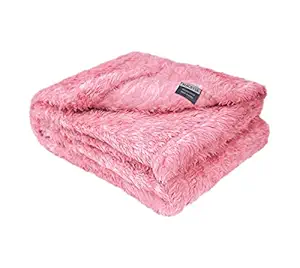 Macevia Fluffy Cat or Dog Blanket, Warm Soft Fuzzy Blankets for Puppy, Small, Medium, Large Dogs or Kitten, Cats, Plush Fleece Throws for Bed, Couch, Sofa, Travel (Pink)