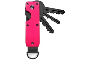 AtEaze Kompakter Schlüssel-Organizer aus Metall für bis zu 6 Schlüssel mit D-Ring