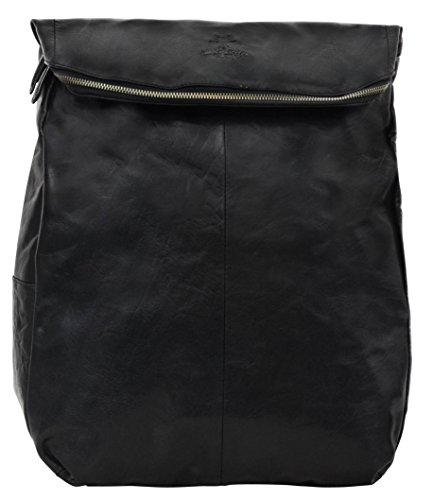 Gusti Leder studio „Neal“ Laptoprucksack Rucksack Lederrucksack Laptop-Rucksack 15″ Apple MacBook 15 Zoll Klassiker Allrounder Büffelleder Echt Leder Vintage Schwarz 2M52-20-6 - 6