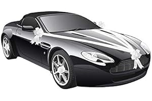 Chaks Kit Déco Voiture 5 pièces, Blanc