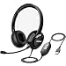 Produktbild Mpow PC-Headset [ENC-Technologie Upgrade], USB-Headset / 3,5-mm Computer Chat Headset mit Mikrofon, Wired Headset mit abnehmbarem Noise Cancelling-Mikrofon für Telefon, Skype, Webinar, Callcenter