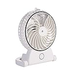 Mini-Ordinateur de Poche Ventilateurs de Poche USB Brumisateur Portable avec humidificateur de Refroidissement Personnel Rechargeable Ventilateur pour Bureau à Domicile-White