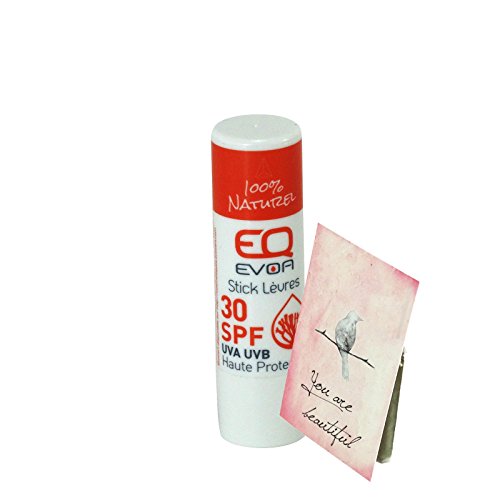 EQ EVOA - Organic Lipstick SPF30 - Protects from strong sunlight - protects lips against climatic stresses such as cold