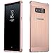 Price comparison product image WEIFA Galaxy NoteFE/7 Case, Very Light Slim Reflective Make-Up Plated Mirror Cover With Metal Bumper, Newest Super Cool 2 In 1 Combined CellPhone Case For Samsung Galaxy S8 Plus RoseGold