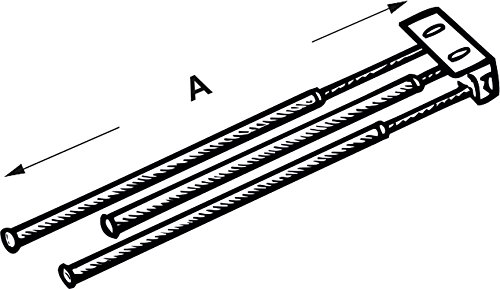 Cornat T359399 Handtuchhalter ausziehbar 3-teilig - 2