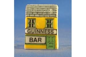 BIRCHCROFT CHINA Birchcroft Porcelain China Collectable Thimble - Miniature House Shape - Irish Guinness Bar