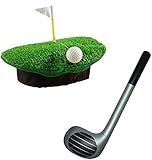 Sport Kostüm - Verrückter Golf Hut und 92cm Aufblasbarer Golfschläger Sport- Kostüm