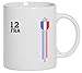 Produktbild France Soccer World Cup Fussball WM Fanfest Gruppen bedruckte Kaffeetasse Bürotasse mit Spruch Motiv Streifen Trikot Frankreich, Größe: onesize,Weiß