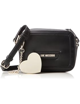 Love Moschino Damen Borsa Calf Pu Nero Baguette, schwarz (Black), 8 x 13 x 18 cm