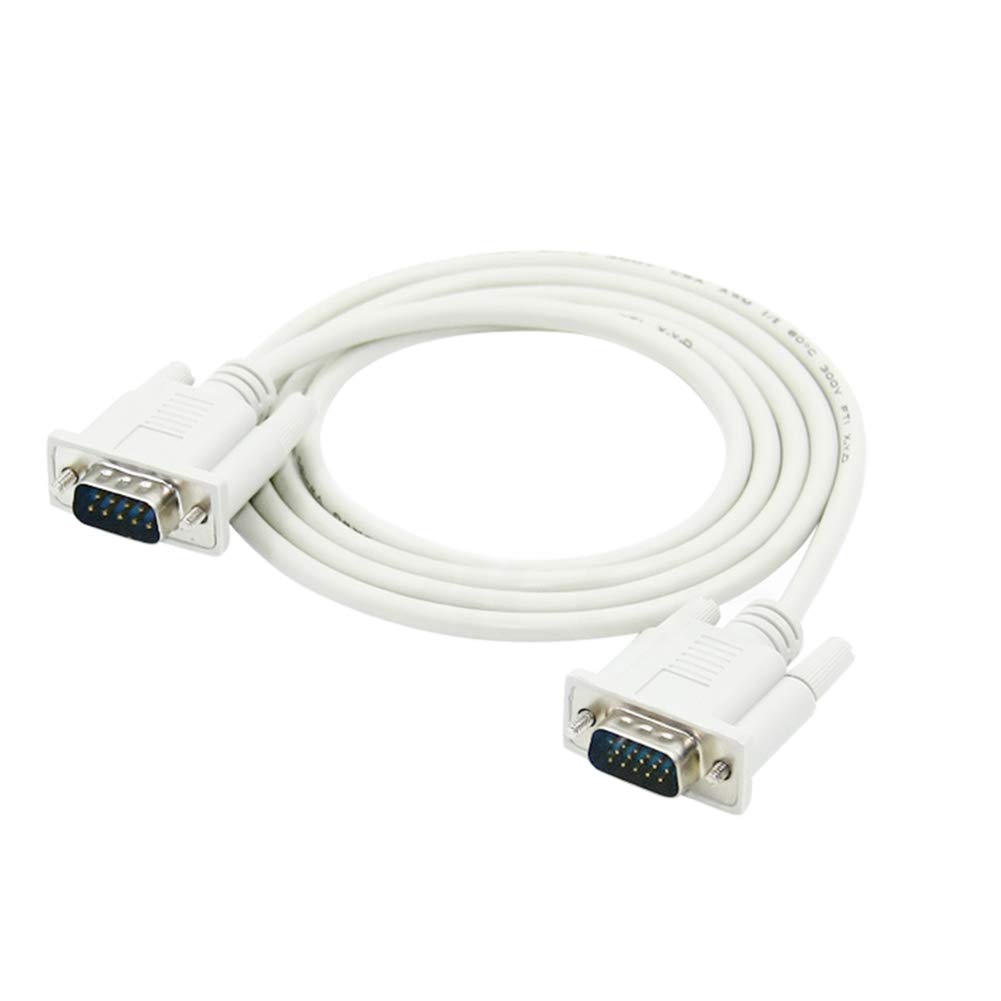 Yohii 1.35M/4.4ft DB9 9 Pin Male to VGA Video 15 Pin Male Serial Port Cable RS232 Light Gray