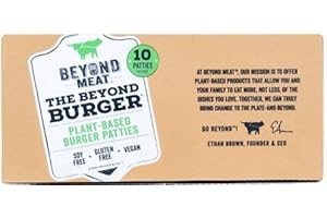 NESHA MARKET Beyond Meat Burger | Hamburguesa 100% Vegetal | Plant Based | Sin Gluten | Sin Soja | Vegano | Pack de 10 Patties (1,14 kg)
