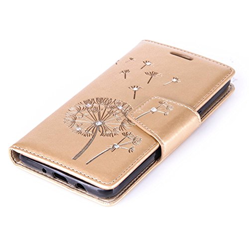 Voguecase   Para Samsung Galaxy J5 2016 funda  Diente de le  n-dorado  Cuero Carcasa Funda Funci  n de Soporte Cover Tapa Case Billetera con Tapa para Tarjetas  Gratis aguja de la pantalla stylus universales