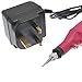 SupplyEU Variable Speed Rotary Detail Carver Deep Pink Electric Pen-Shape Nail Art File Drill + 6 Bits Acrylic UK plug