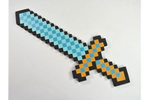 BUSDUGA - Pixelschwert/Schwert aus hartem Schaumstoff, 8 Bit Look (Türkis - 60cm)