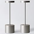 Lampada da Tavolo Senza Fili, LED Ricaricabile 3000 mAh Eye-Protect Lampada da Tavolo , lampada da comodino in metallo allumi