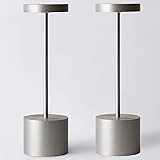 Lampada da Tavolo Senza Fili, LED Ricaricabile 3000 mAh Eye-Protect Lampada da Tavolo , lampada da comodino in metallo allumi