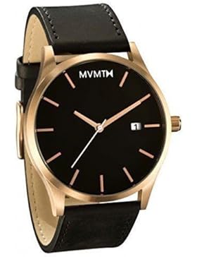 MVMT Herren Watch Uhr Rose Gold/ Brown Leder Armband MM01RGL