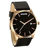 MVMT Herren Watch Uhr Rose Gold/ Brown Leder Armband MM01RGL