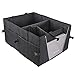 Price comparison product image EZOWare Trunk Organiser Cargo Trunk Collapsable Storage Container Bin Box with Handle for Minivan, Vans, Cars, SUV Rear or Backseat - Black