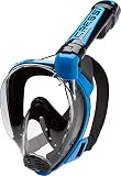 gafas y tubo snorkel cressi Elimina el empañamiento Cressi Duke Full Face Mask Máscara panorámica Completa con diseño Anti-vaho antifugas y Tubo Dry, Adultos Unisex, Negro/Azul, M/L