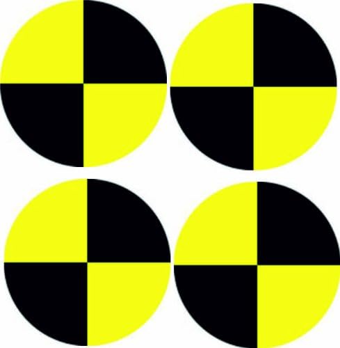 Crash Test Car Decal Sticker (Small, Pack of 4)