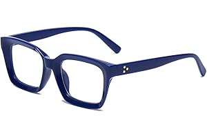 YUELUQU Classic Square Eyewear Non Prescription Thick Glasses Frame for Women Men