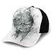 Produktbild Hip Hop Sun Hat Baseball Cap,Contemporary Illustration of Smokey Skull Grungy Dark Horror Style Devil Evil Print,for Men&Women