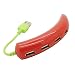 Produktbild TBY USB-Hub, tragbarer Mini-USB2.0-Splitter mit 4 Anschlüssen für Windows XP und andere Computersysteme,Red