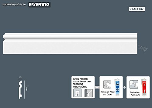 Decor Orac AXXENT Fußleiste SX137 Sockelleiste Profilleiste Stuckleiste Zierleisten Zierprofile - 2