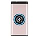 Produktbild Ouneed Powerbank 10000mAh Externer Akku Qi Wireless Fast Charging LED für iPhone, iPad, Samsung Galaxy und Andere Smartphones (Roségold)