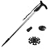 Produktbild ALPIDEX Gehstock Spazierstock Hiker Grande mit Antishock Dämpfungssystem längenverstellbar von 100-135 cm mit Fritzgriff, Farbe:Silver Grey