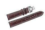 FERZA Home 8 Braune Luxus-Ersatzlederarmbanduhren Handgefertigt mit weißen Nähten für Highend-Uhren