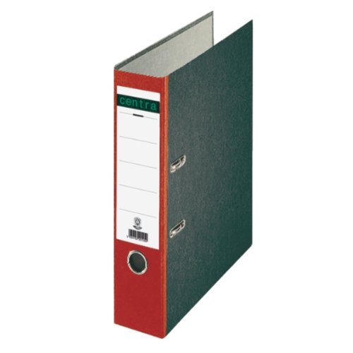 Leitz Centra 220123 Ordner Standard, mit Farbrücken, mit Schlitzen, A4, breit, rot