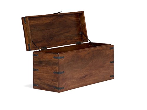 massivum Truhe Krelia 80x40x30 cm Akazie braun lackiert - 2