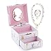 Produktbild RPJC Kinder Musik - Glocke Schmuckkästchen - Box Speichern mit Schublade und Set für Schmuck mit Mädchen Gymnastik Thema - Wunderschön Träumer Tune Pink