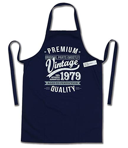 My Generation Gifts 1979 Vintage Year - Aged To Perfection - 40 Cumpleaños Regalos / 30 años Delantal para Hombre Azul Marino